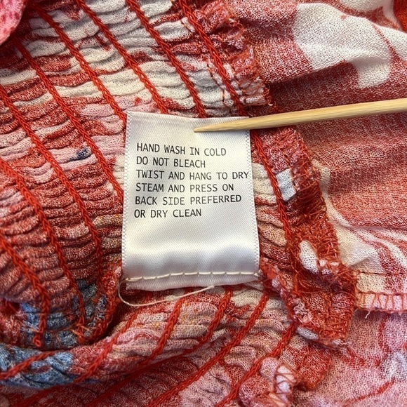 Cynthia Rowley Cinched Peplum Crop Trop Tie shoulders New NWT Size Small - Picture 5 of 8